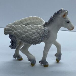 Schleich  Pegasus Horse foal D-73527  White Glitter Wings  3”